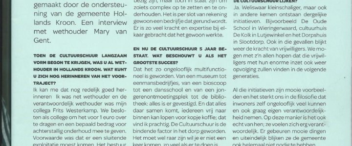 Mary van Gent – ‘Cultuurschuur is de bindende factor in het dorp geworden’